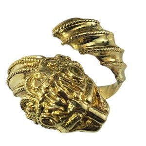 14 Karat Yellow Gold Dragon Ring Size 6 #18656